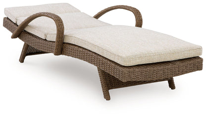 Laguna Heights - Chaise Lounge With Cushion - Beige - Hornell Furniture Outlet