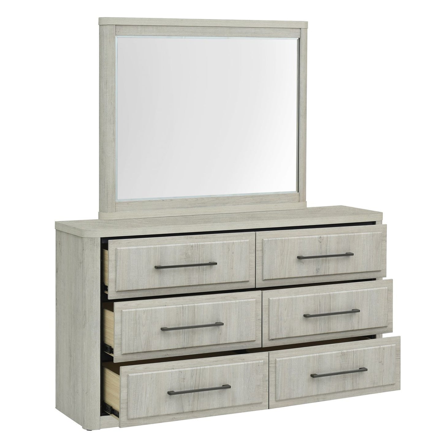 Modern Play - Dresser & Mirror - White - Hornell Furniture Outlet
