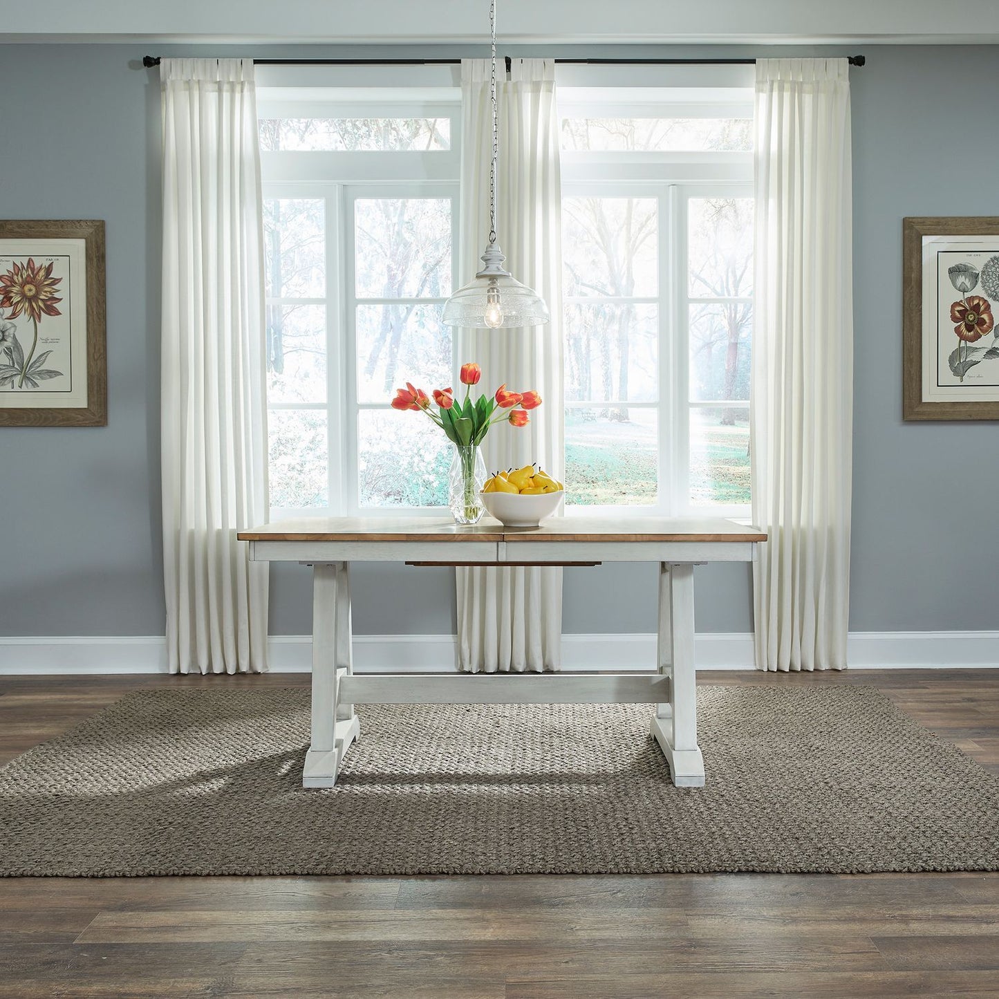 Lindsey Farm - Trestle Table - Hornell Furniture Outlet