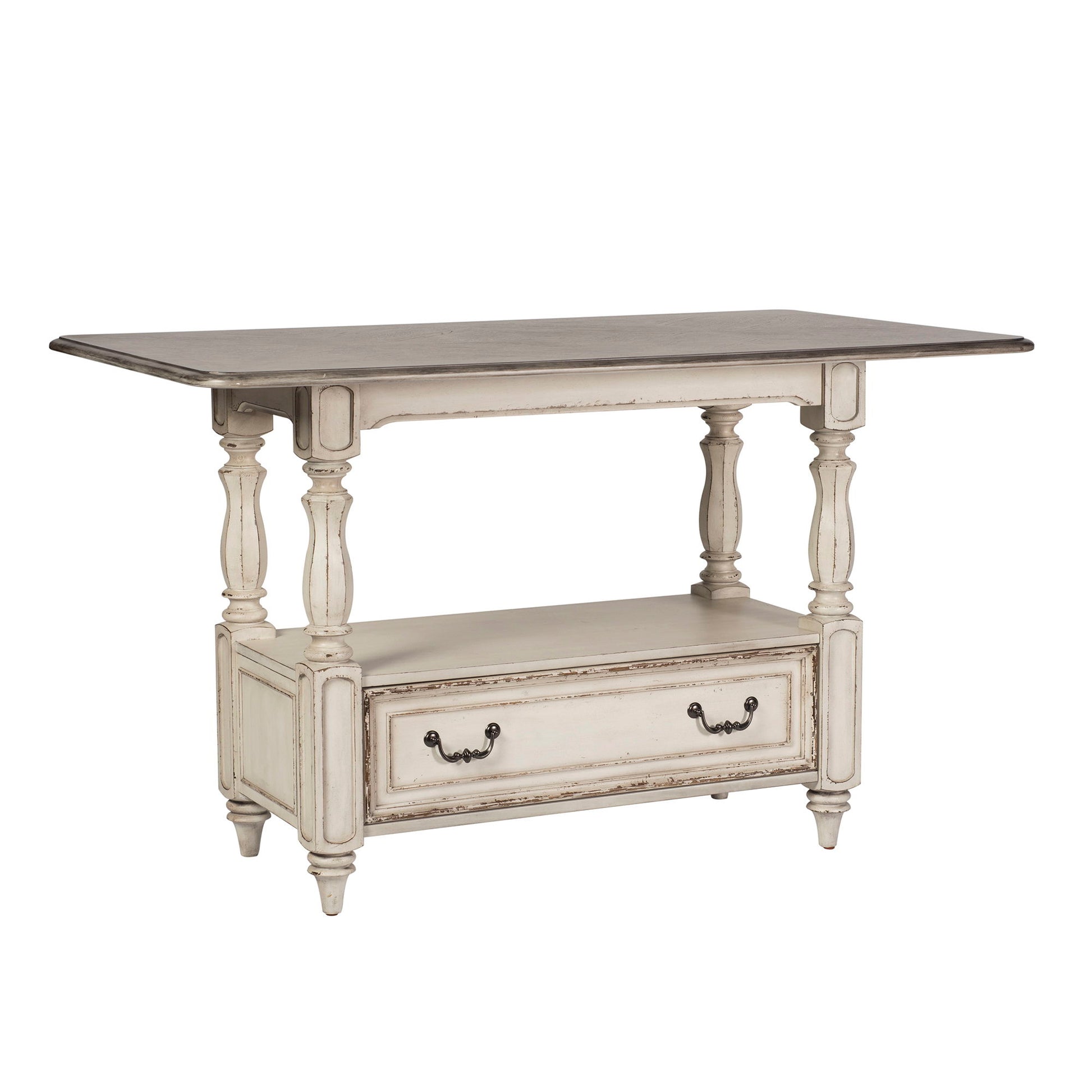 Magnolia Manor - Gathering Table - White - Hornell Furniture Outlet