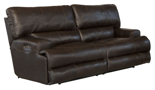 Wembley - Power Headrest Power Lay Flat Reclining Sofa - Hornell Furniture Outlet