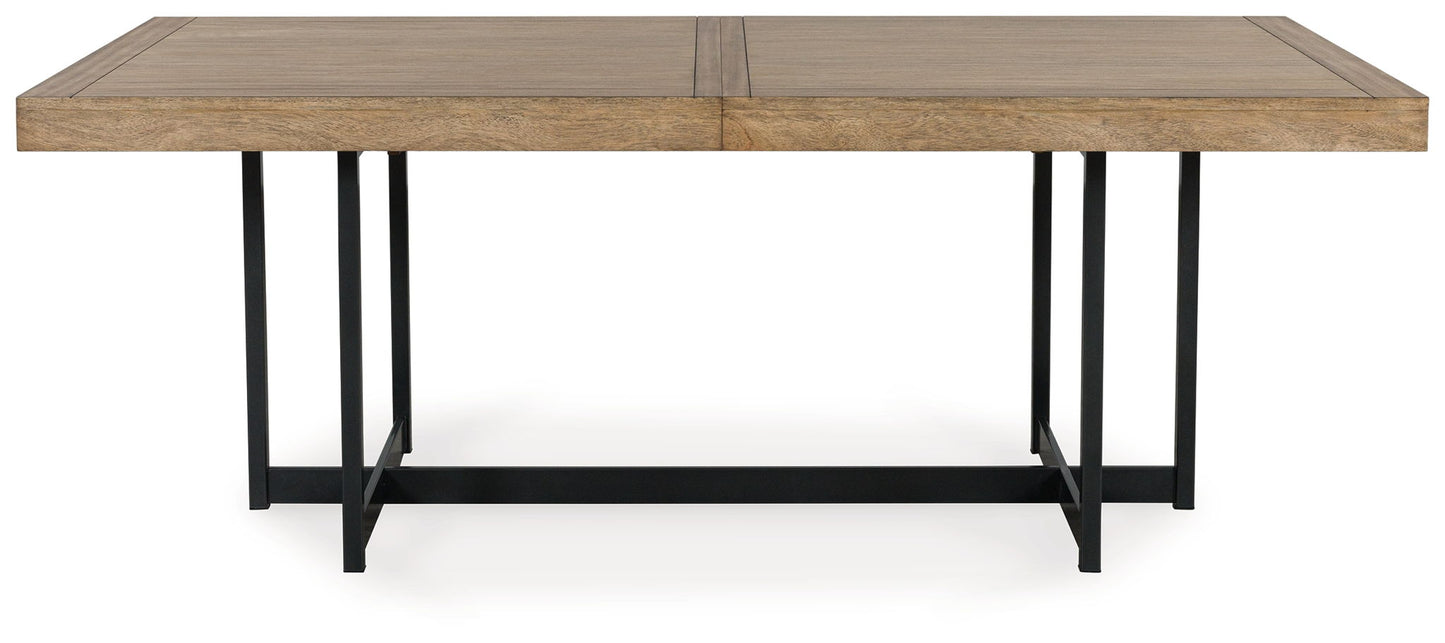 Tomtyn - Light Brown - Rectangular Dining Room Extension Table - Hornell Furniture Outlet