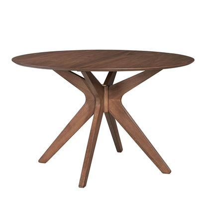 Space Savers - 5 Piece Pedestal Table Set - Dark Brown - Hornell Furniture Outlet