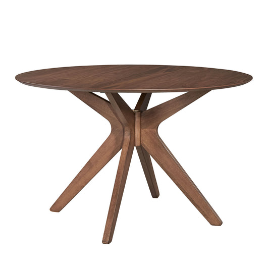 Space Savers - 5 Piece Pedestal Table Set - Dark Brown - Hornell Furniture Outlet