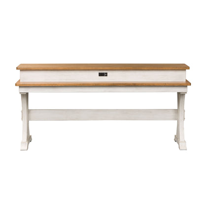 Farmhouse Reimagined - Console Bar Table - White - Hornell Furniture Outlet