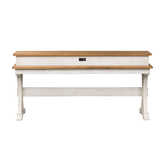Farmhouse Reimagined - Console Bar Table - White - Hornell Furniture Outlet