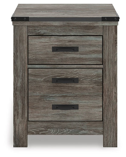 Frandern - Gray - Two Drawer Night Stand - Hornell Furniture Outlet