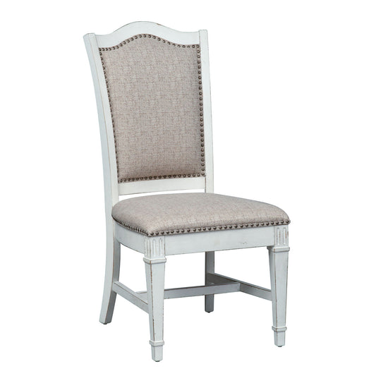 Abbey Park - Upholstered Side Chair - White - Hornell Furniture Outlet