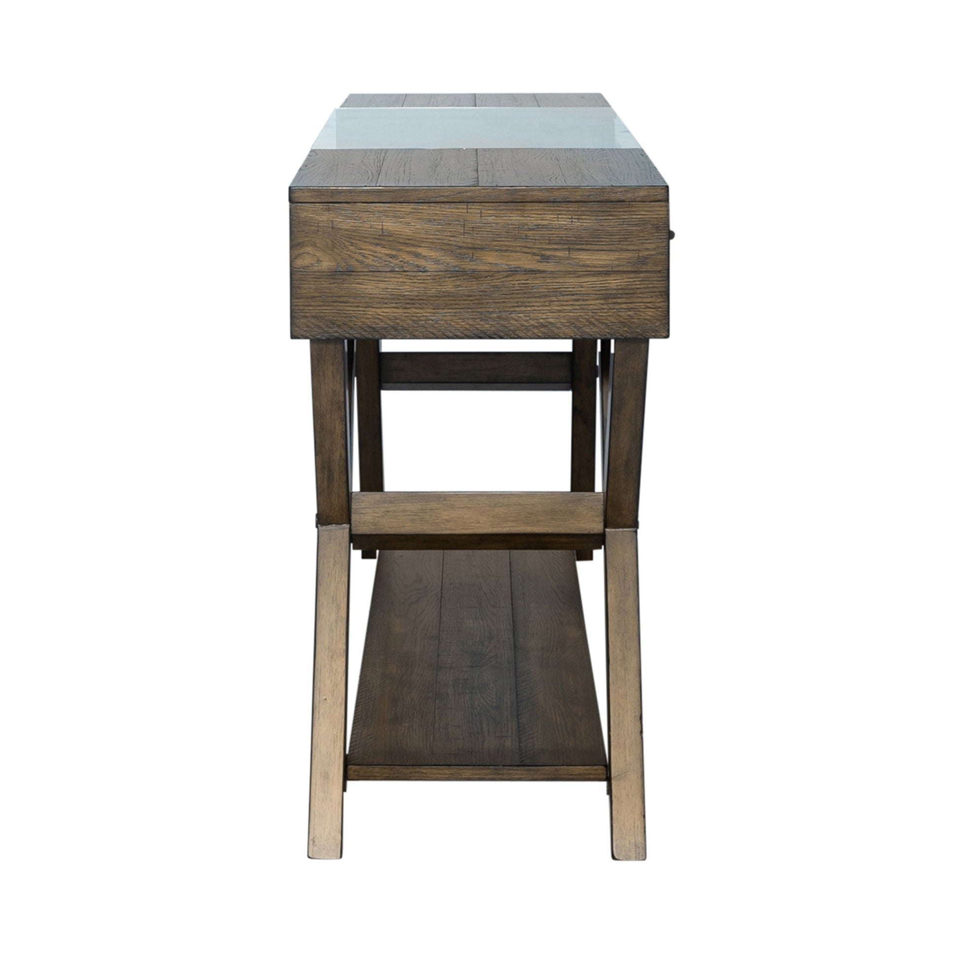 Lennox - Drawer Sofa Table - Dark Brown - Hornell Furniture Outlet