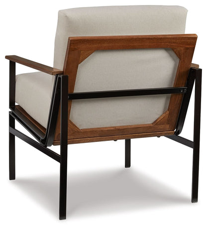 Tilden - Accent Chair - Ivory / Brown - Hornell Furniture Outlet