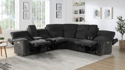 Seattle - 3 Piece Sectional - Gray - Hornell Furniture Outlet