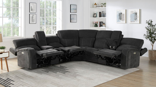 Seattle - 3 Piece Sectional - Gray - Hornell Furniture Outlet