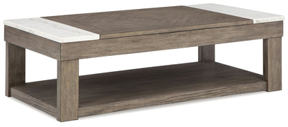 Loyaska - Grayish Brown / White - Lift Top Cocktail Table - Hornell Furniture Outlet