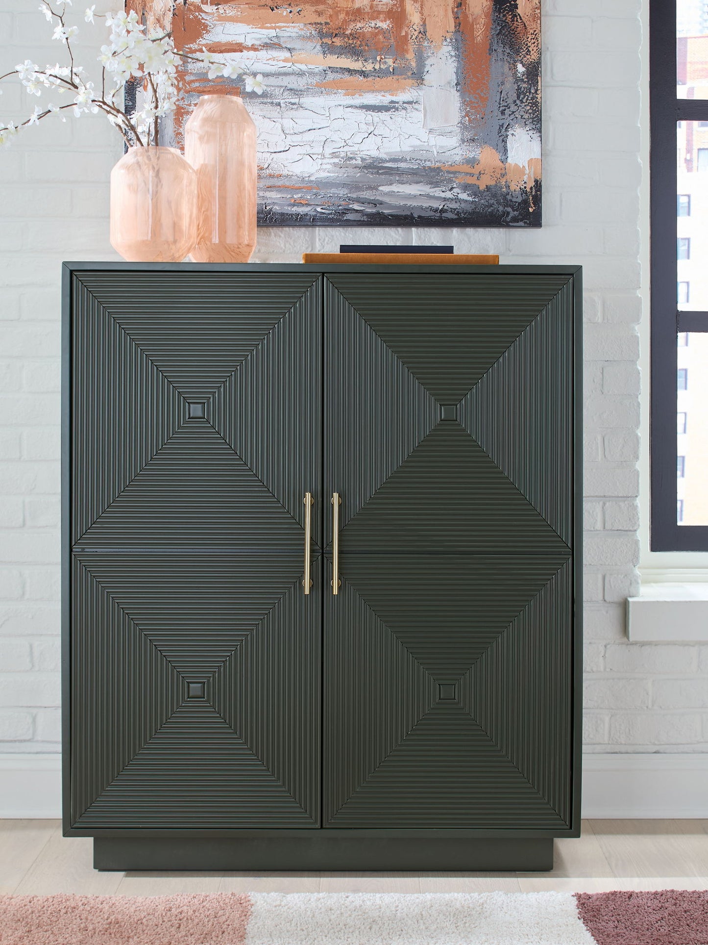 Geirwood - Dark Green - Accent Cabinet - Hornell Furniture Outlet