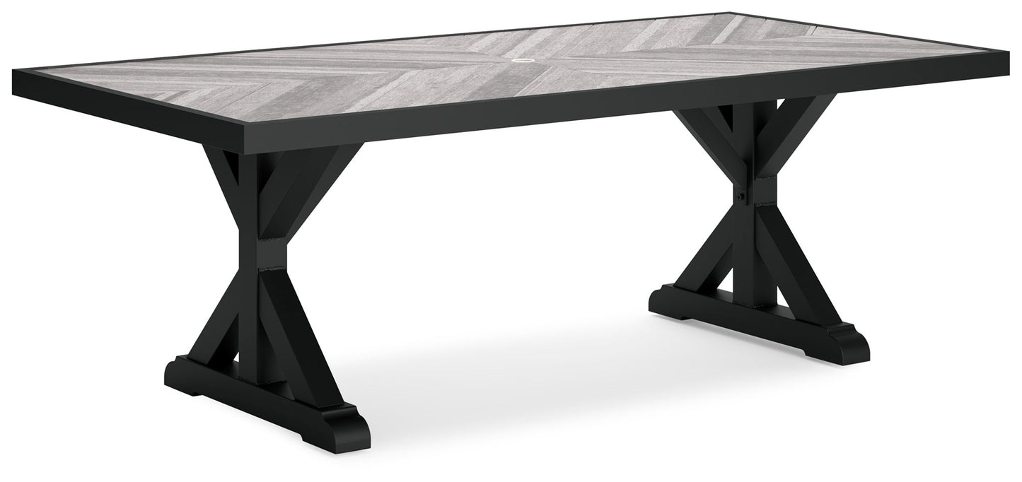 Beachcroft - Rect Dining Table W/Umb Opt - Hornell Furniture Outlet