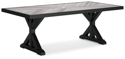 Beachcroft - Rect Dining Table W/Umb Opt - Hornell Furniture Outlet