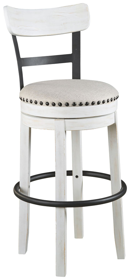 Valebeck - Tall Upholstered Swivel Barstool - Hornell Furniture Outlet