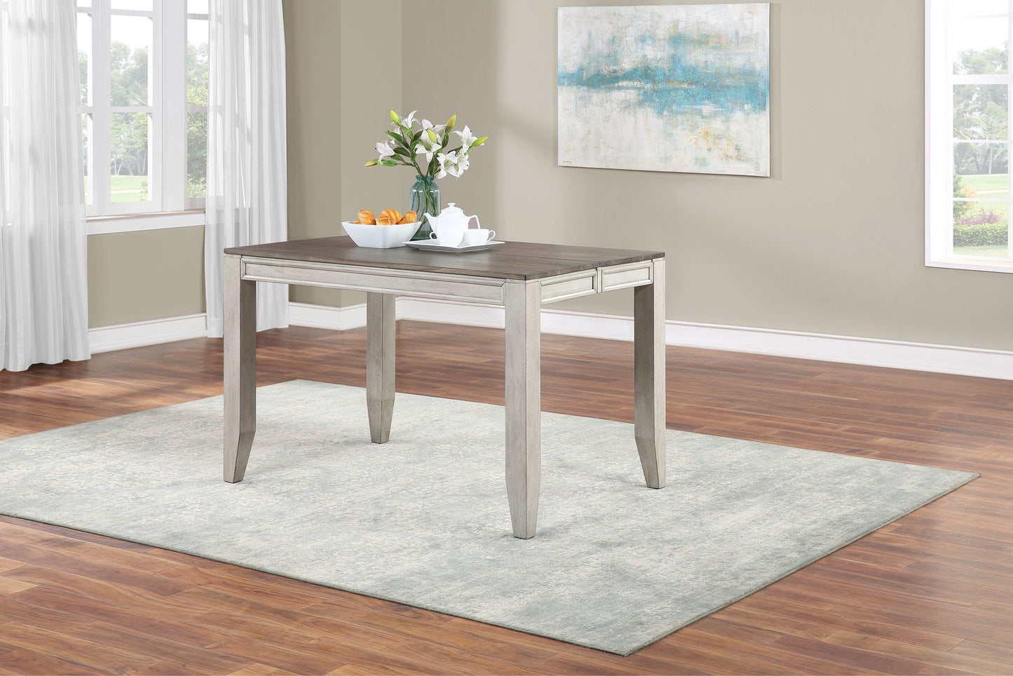 Abacus - Counter Table - Dark Brown - Hornell Furniture Outlet