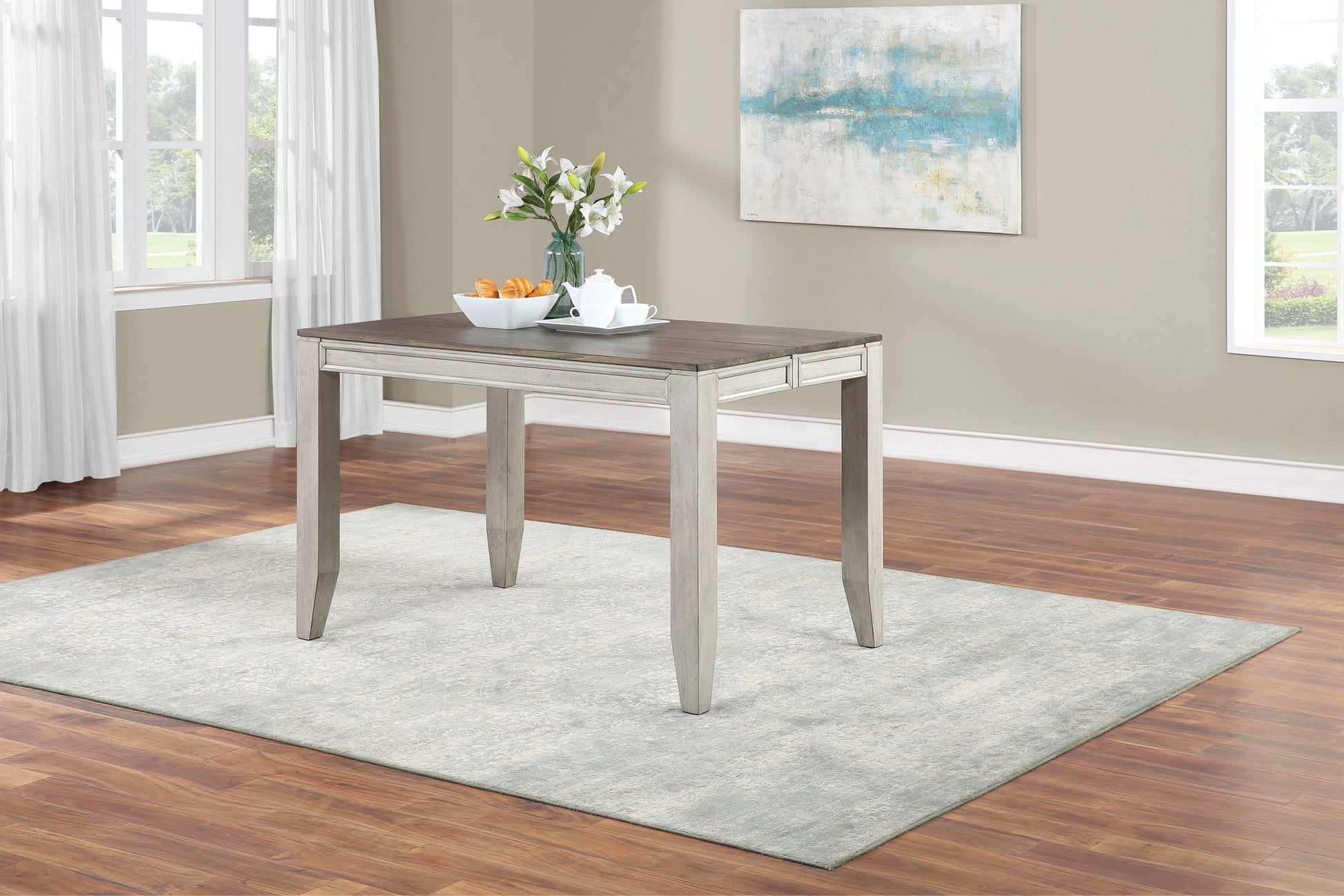 Abacus - Counter Table - Dark Brown - Hornell Furniture Outlet