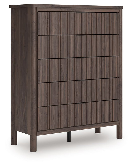 Pamytta - Five Drawer Wide Chest - Brown - Hornell Furniture Outlet