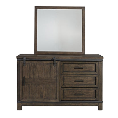 Thornwood Hills - 3 Drawers Dresser & Mirror - Dark Brown - Hornell Furniture Outlet