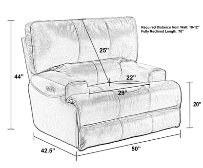 Wembley - Power Headrest With Lumbar Lay Flat Recliner - Hornell Furniture Outlet