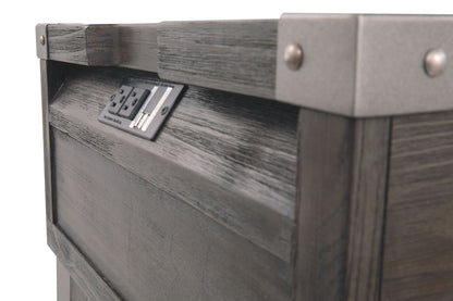 Todoe - Dark Gray - Rectangular End Table - Hornell Furniture Outlet