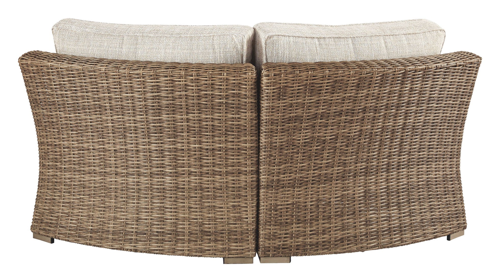 Beachcroft - Beige - Curved Corner Chair w/Cushion - Hornell Furniture Outlet
