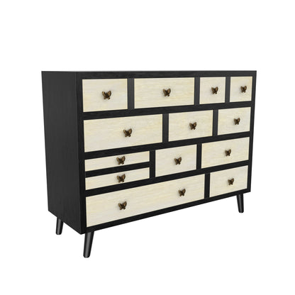 Papillon - 13 Drawers Sideboard - Black - Hornell Furniture Outlet