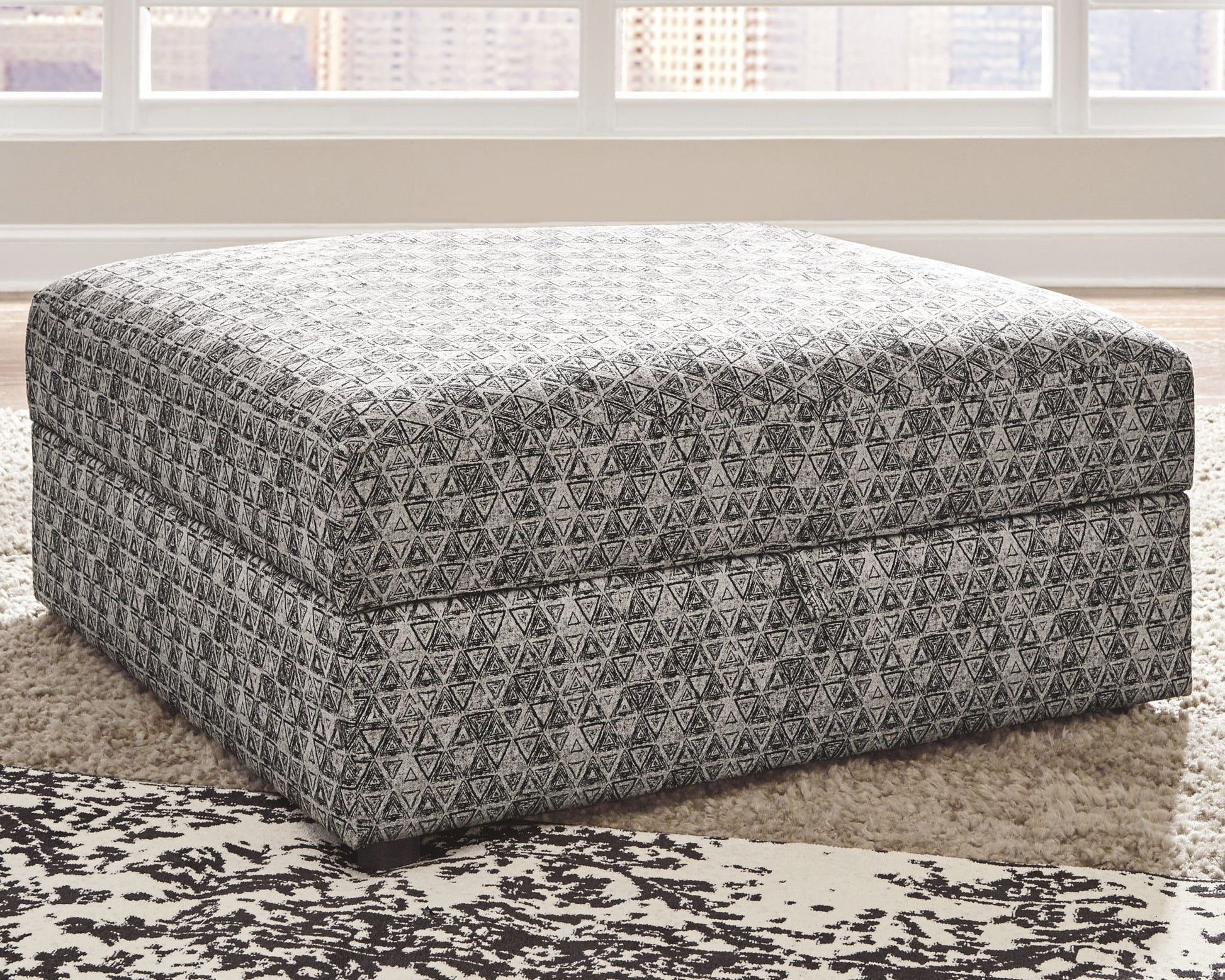 Kellway - Bisque - Ottoman With Storage - Hornell Furniture Outlet
