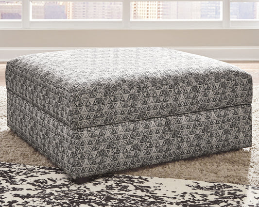 Kellway - Bisque - Ottoman With Storage - Hornell Furniture Outlet
