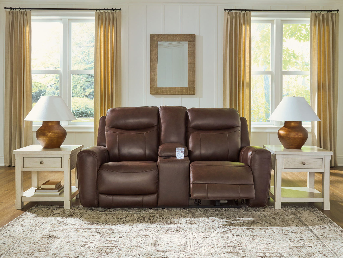 Gravier - Power Reclining Loveseat With Console / Adjustable Headrest - Cordova - Hornell Furniture Outlet