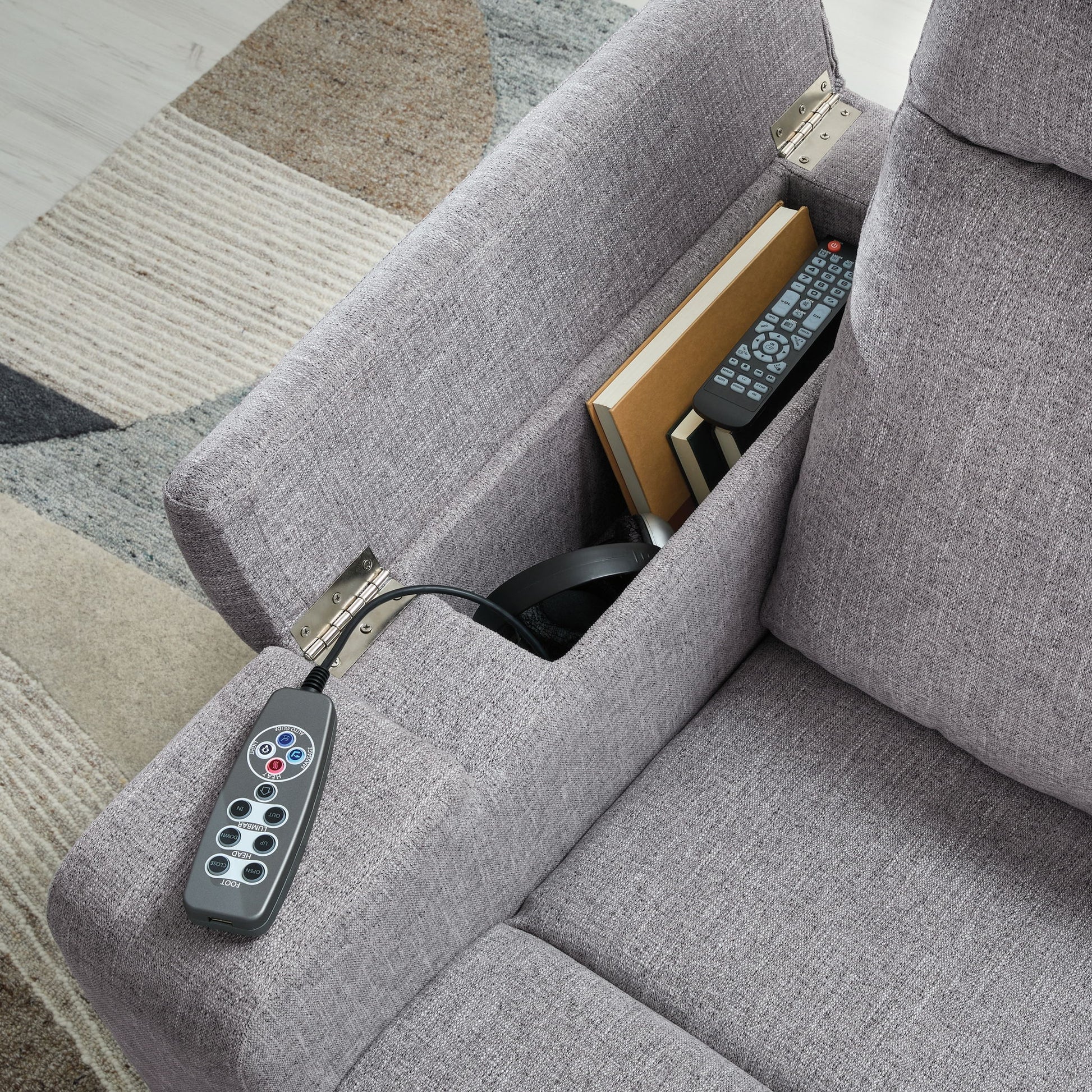 Pineland - Pewter - Glider Power Recliner With Audio System - Hornell Furniture Outlet