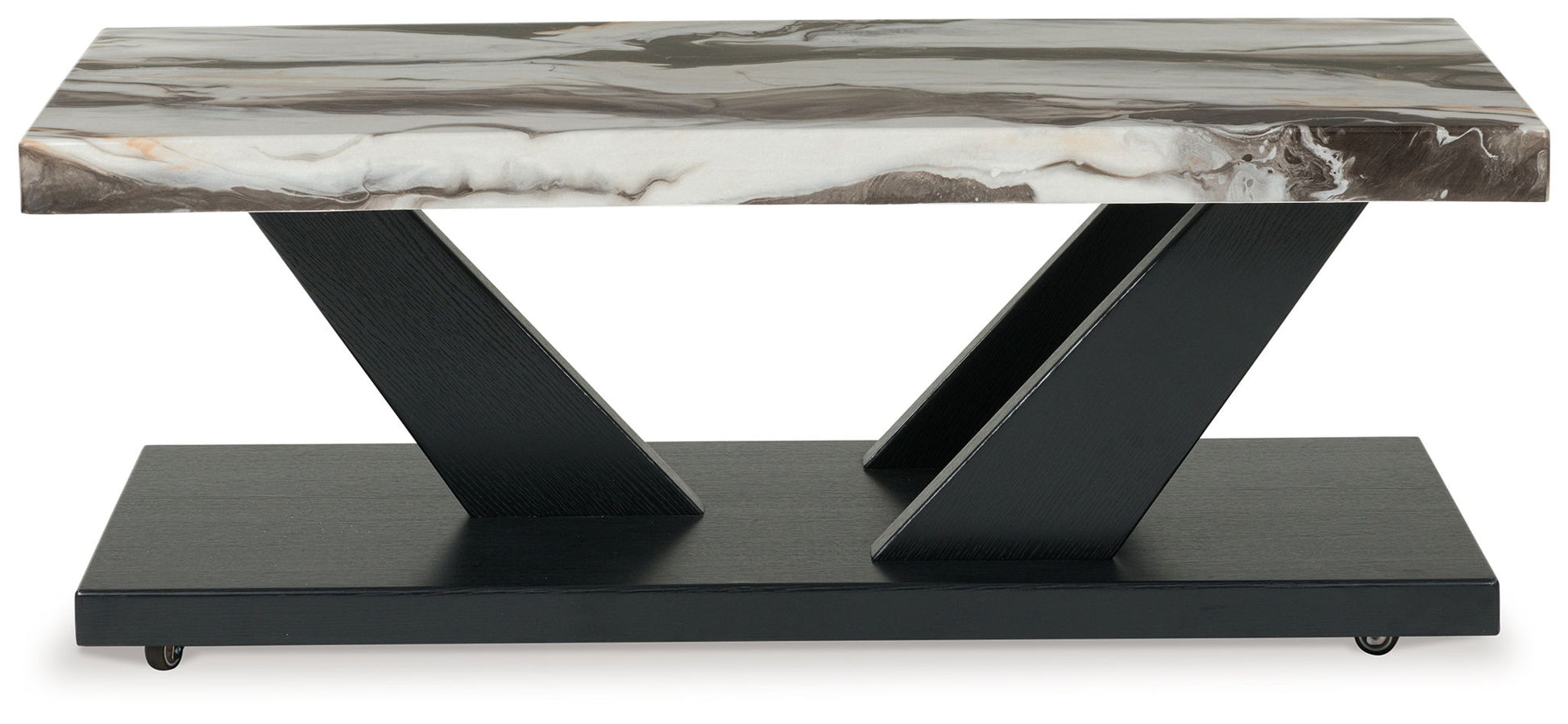 Cendill - Dark Brown / White / Black - Occasional Table Set (Set of 3) - Hornell Furniture Outlet