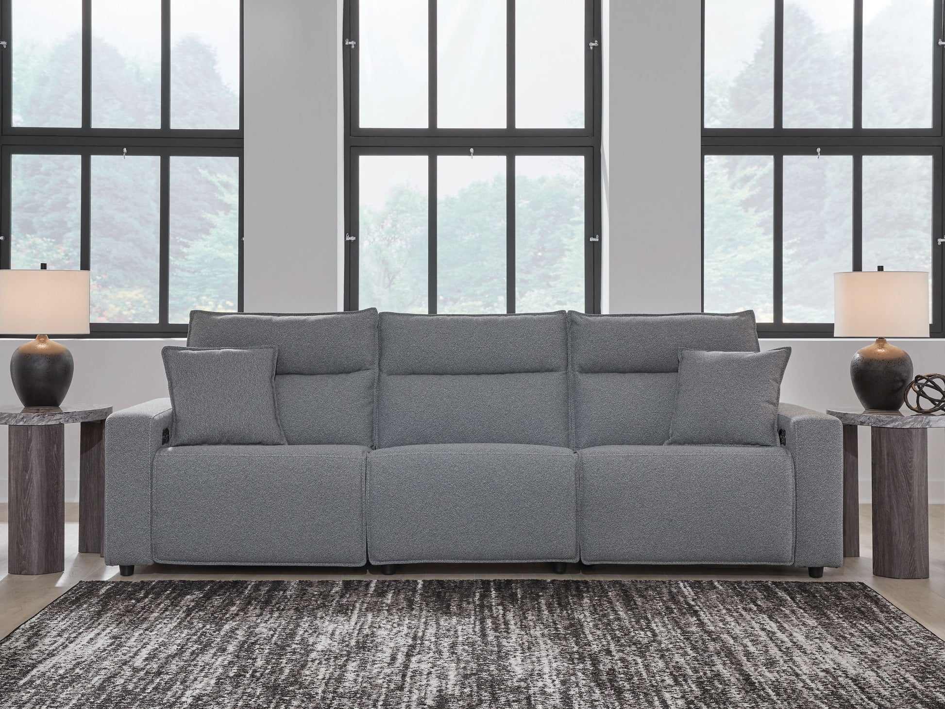 ModMax II - Salt And Pepper - Reclining Sectional - Hornell Furniture Outlet