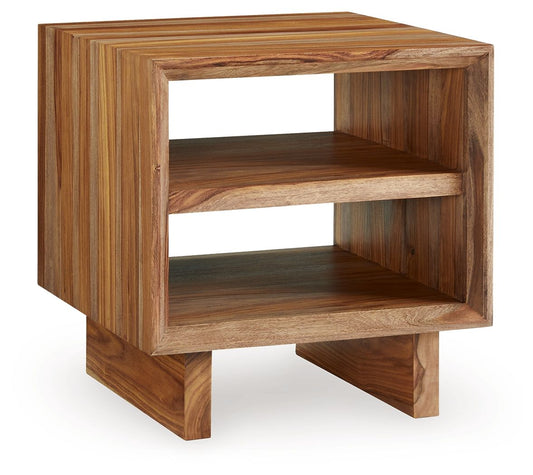 Dressonni - Brown - Square End Table - Hornell Furniture Outlet