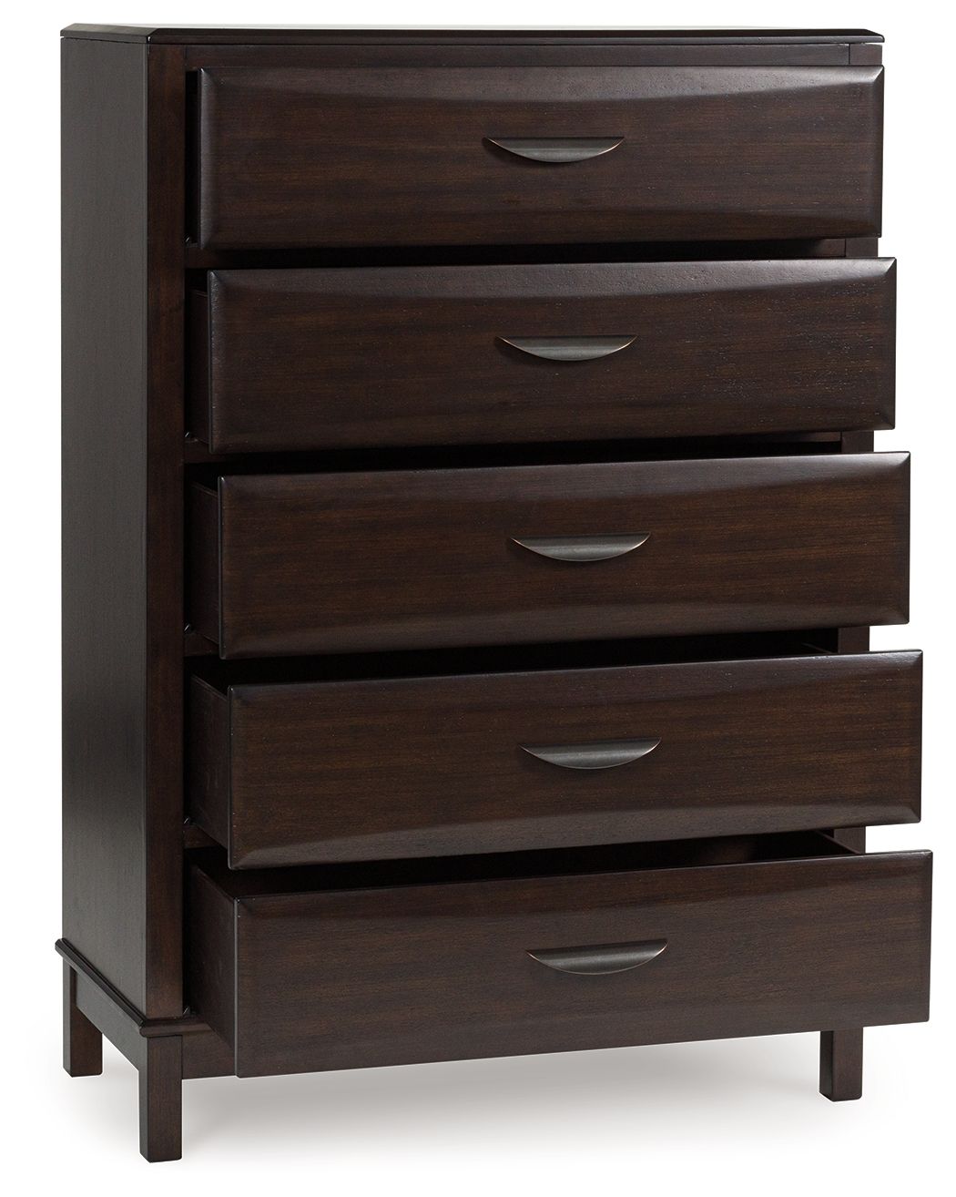 Vanmore - Dark Brown - Five Drawer Chest - Hornell Furniture Outlet