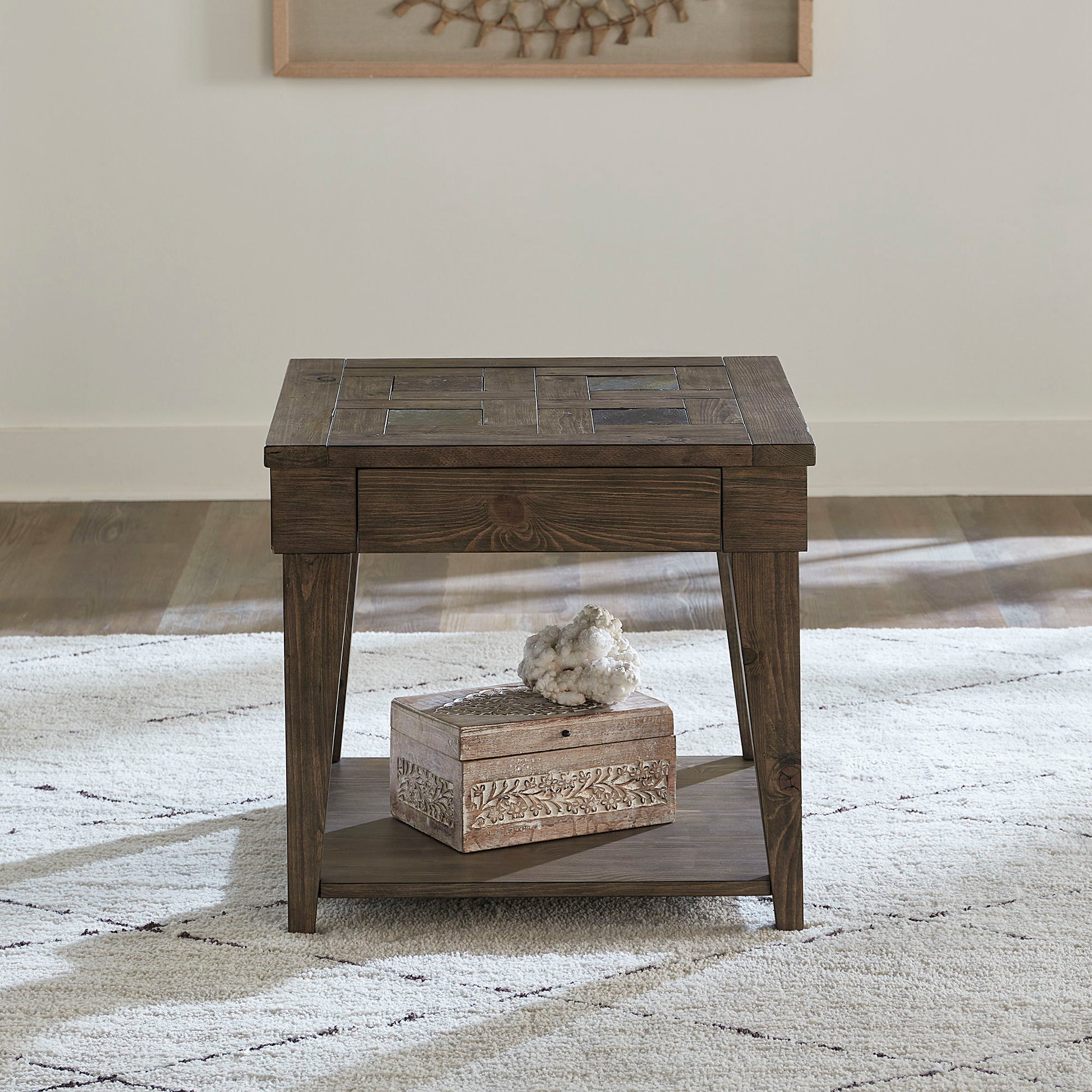 Arrowcreek - End Table - Dark Brown - Hornell Furniture Outlet