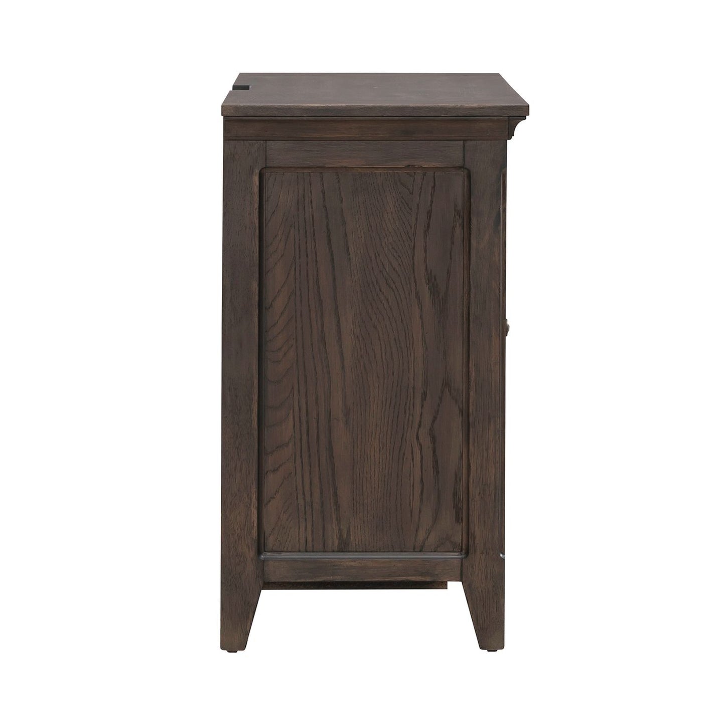 Paradise Valley - 2 Door Bedside Chest With Charging Station - Dark Brown - Hornell Furniture Outlet