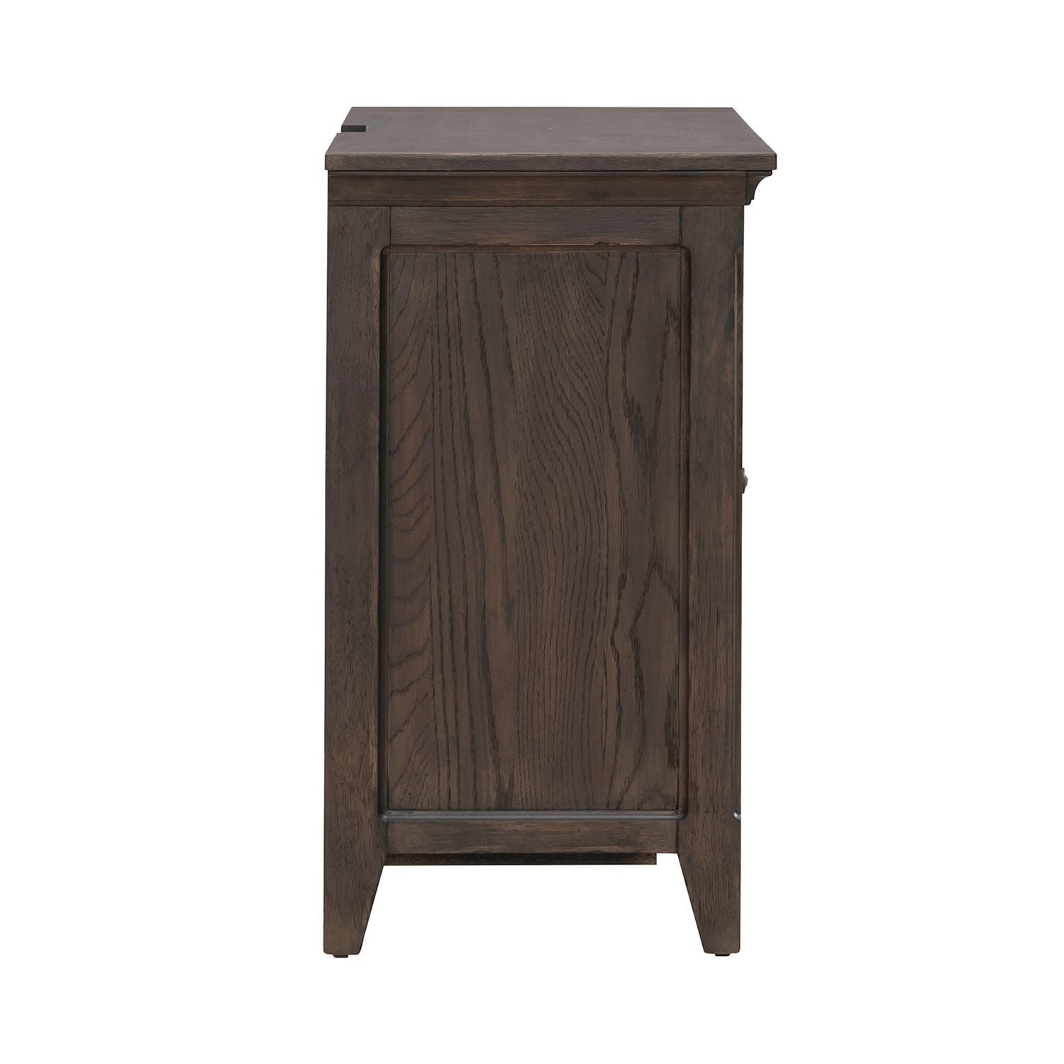 Paradise Valley - 2 Door Bedside Chest With Charging Station - Dark Brown - Hornell Furniture Outlet