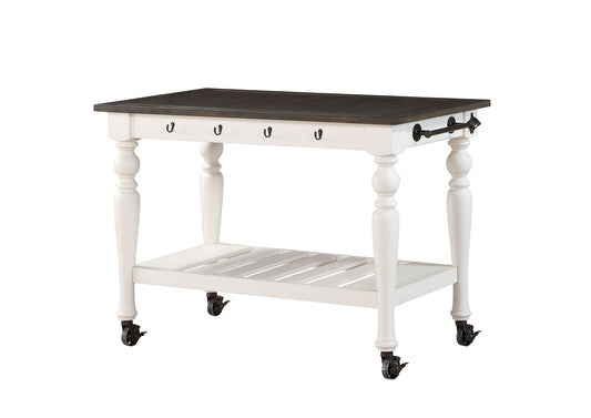 Joanna - Kitchen Cart - Two Tone - Hornell Furniture Outlet