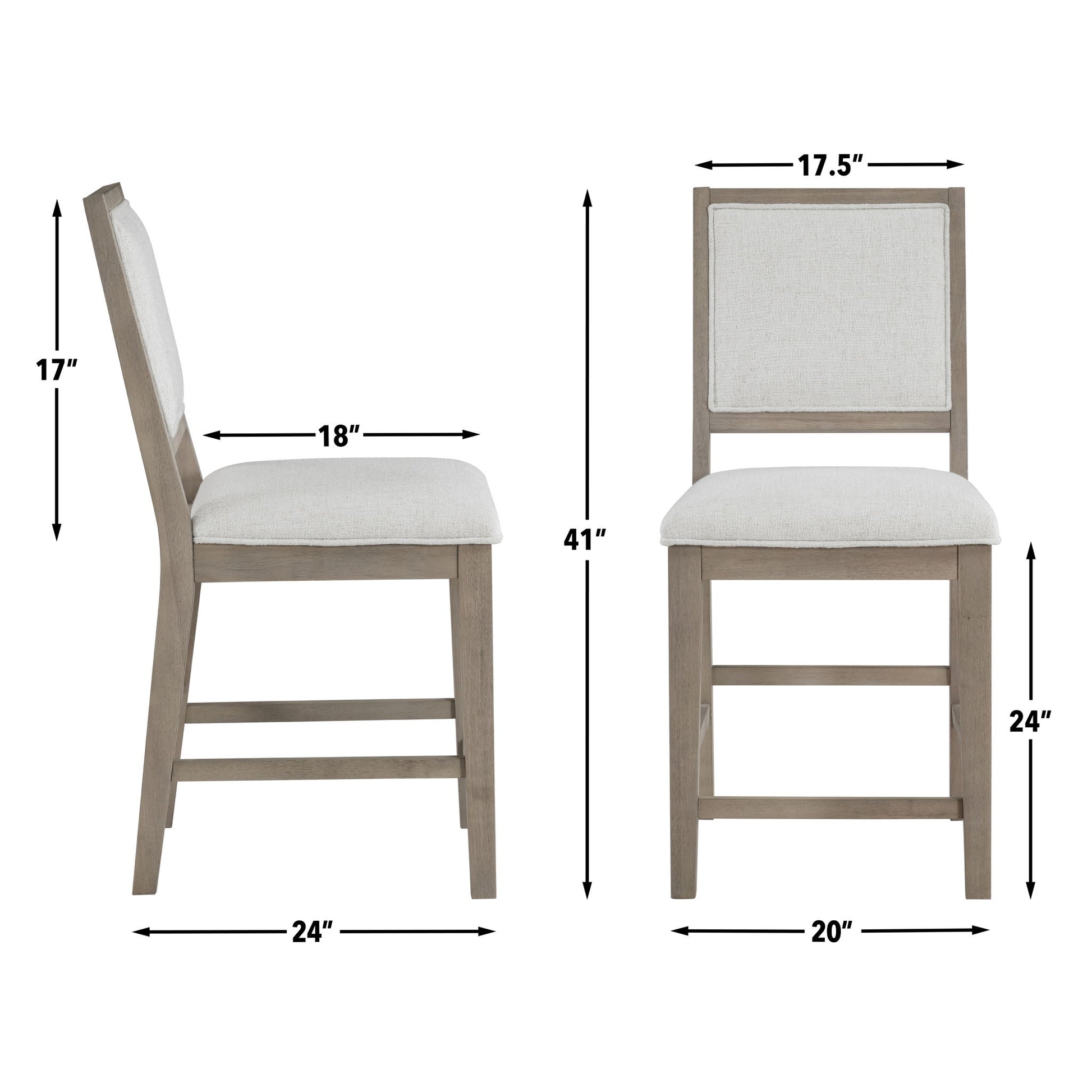 Lily - Counter Chair (Set of 2) - Gray - Hornell Furniture Outlet