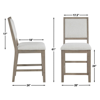Lily - Counter Chair (Set of 2) - Gray - Hornell Furniture Outlet