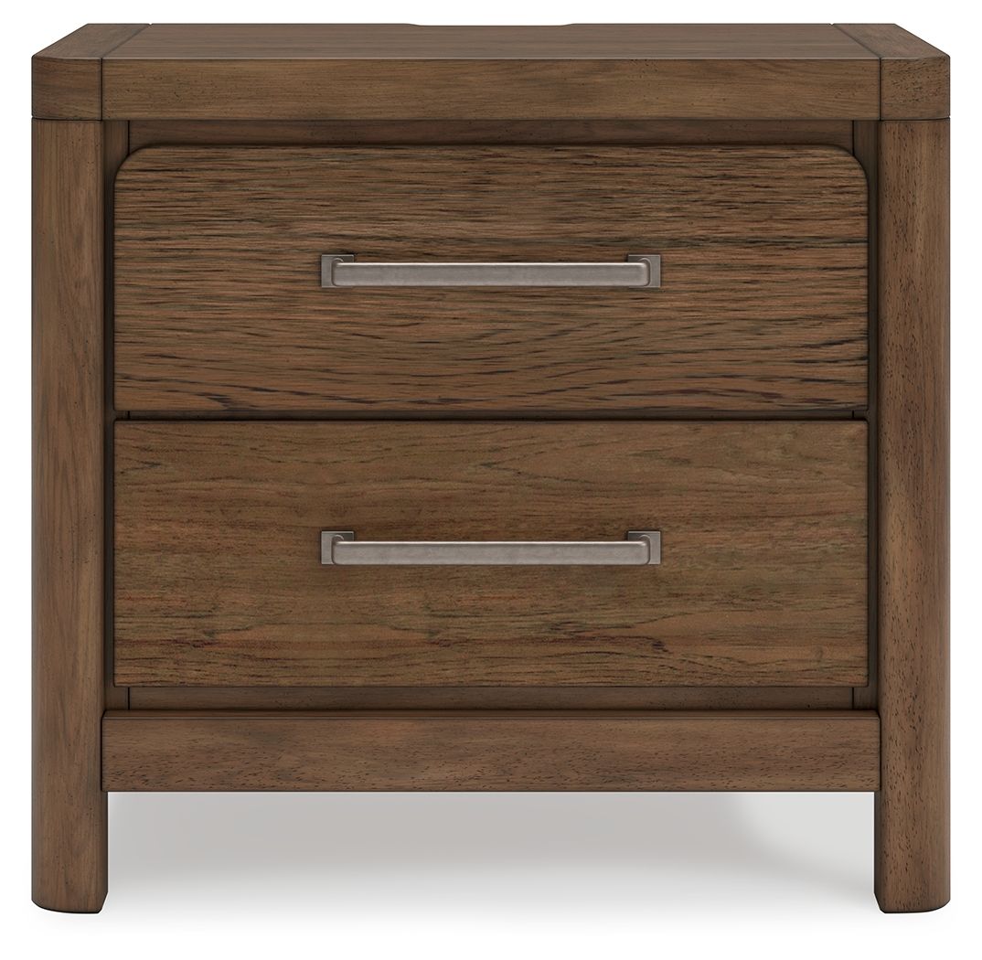 Cabalynn - Two Drawer Night Stand - Light Brown - Hornell Furniture Outlet