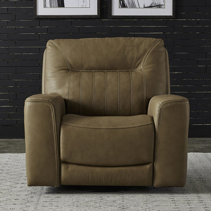 Bennett - Swivel Glider Recliner P2 - Butternut - Butternut Leather - Hornell Furniture Outlet