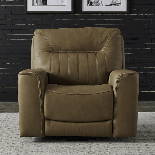 Bennett - Swivel Glider Recliner P2 - Butternut - Butternut Leather - Hornell Furniture Outlet