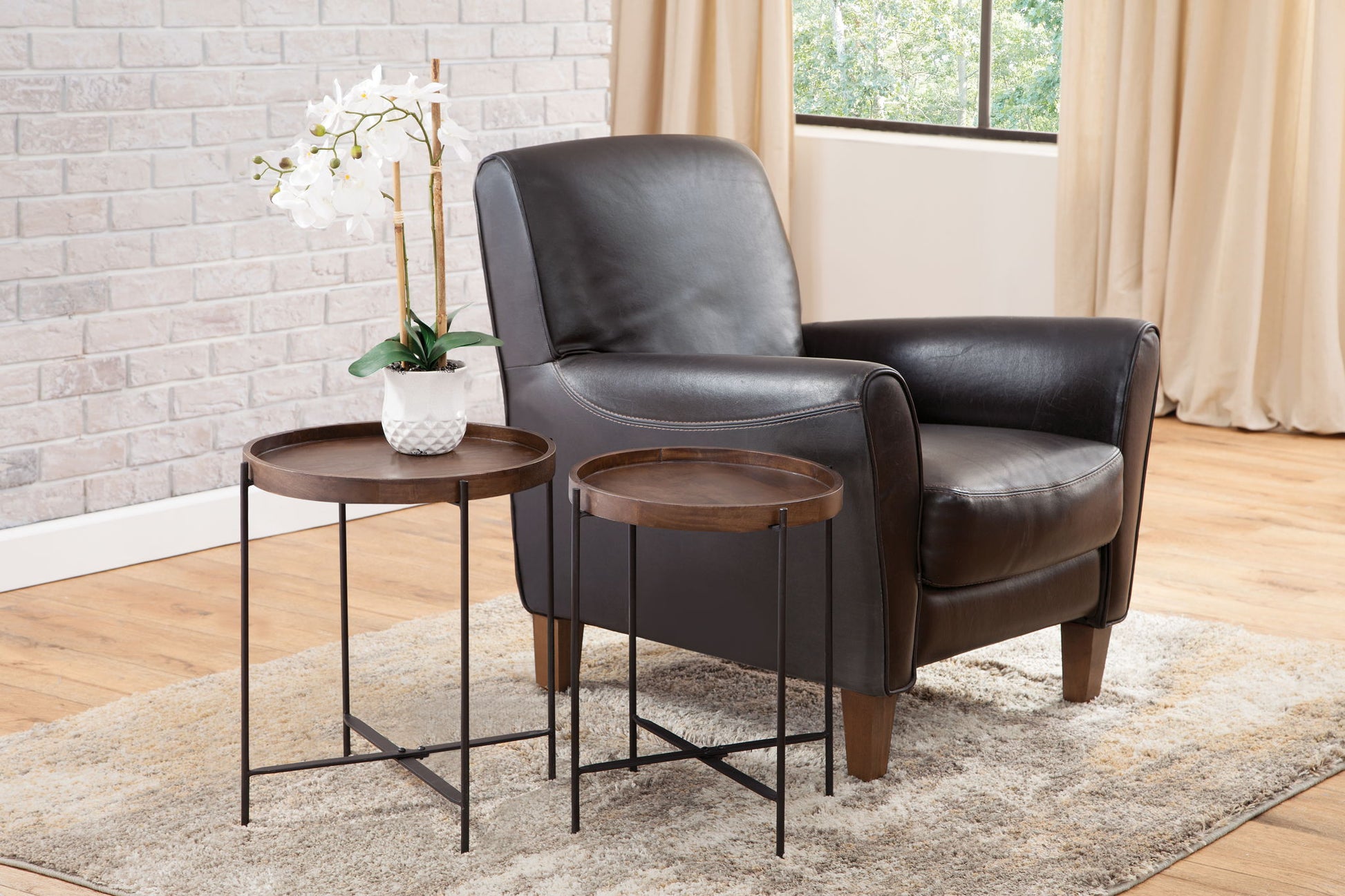 Capri - Nesting Tables - Dark Brown - Hornell Furniture Outlet