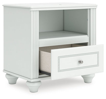 Kozlani - One Drawer Night Stand - White - Hornell Furniture Outlet