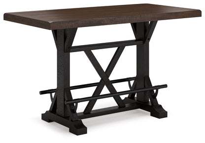 Valebeck - Rect Dining Room Counter Table With Wine Rack - Hornell Furniture Outlet