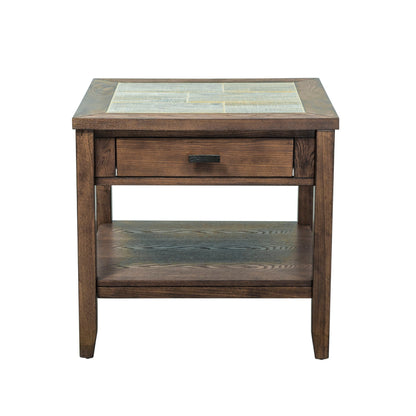 Mesa Valley - End Table - Dark Brown - Hornell Furniture Outlet